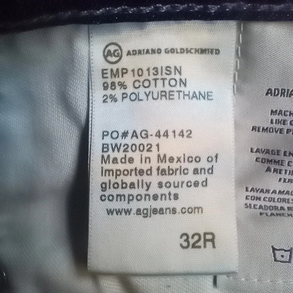 Ag Adriano Goldschmied crotch area